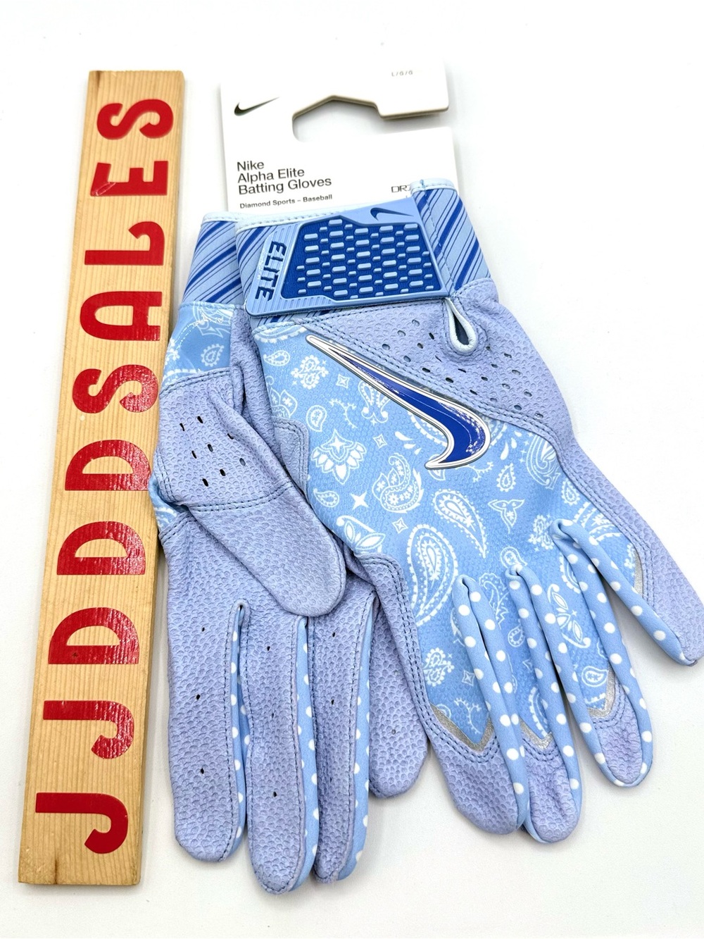 Nike Alpha Elite Father’s Day Batting Gloves Player Issue MLB Bow Tie Men’s Sz L